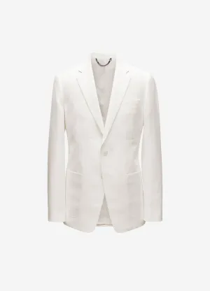 Basketweave Blazer White