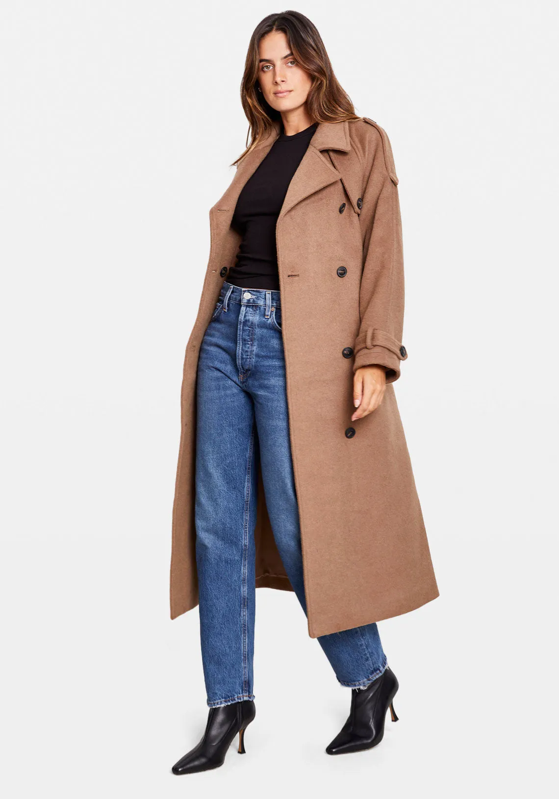 BEA WOOL COAT BROWN