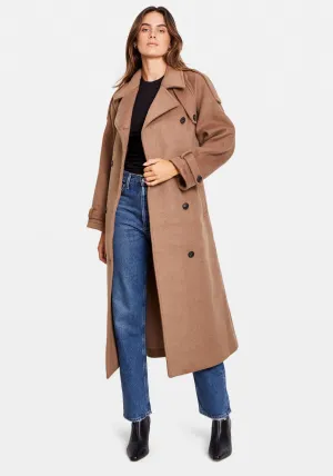 BEA WOOL COAT BROWN