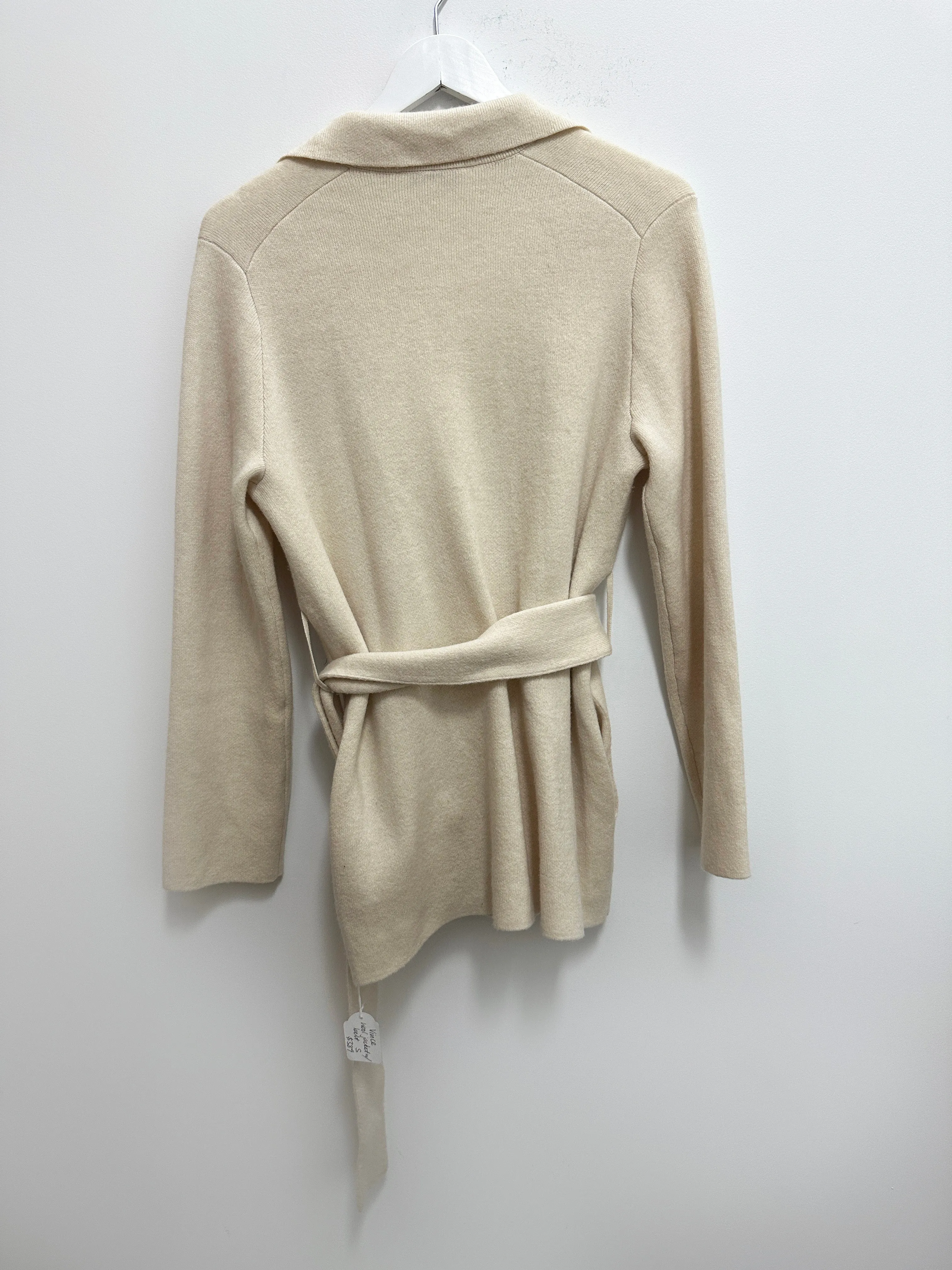 Beige Cashmere And Wool Blend Cardigan