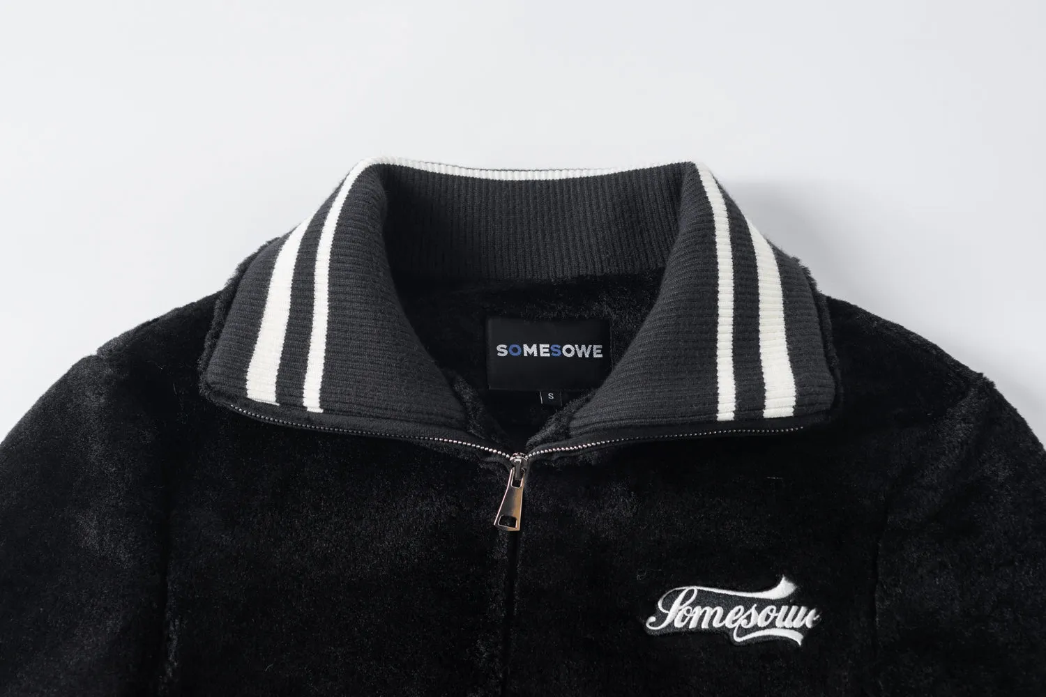Black Fake Fur Short Jacket