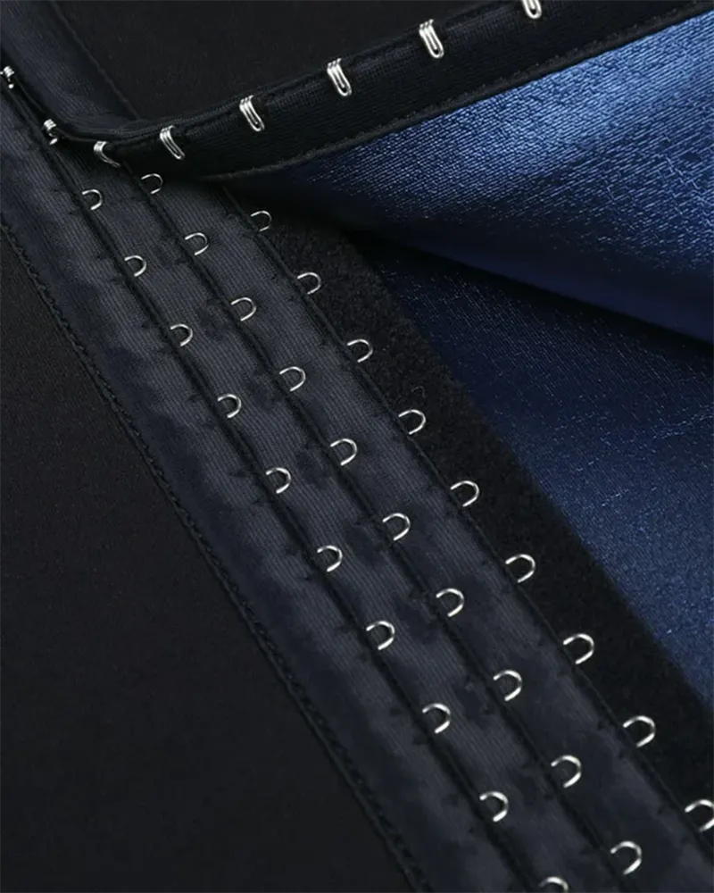 Blue Neoprene Tummy Control Leggings