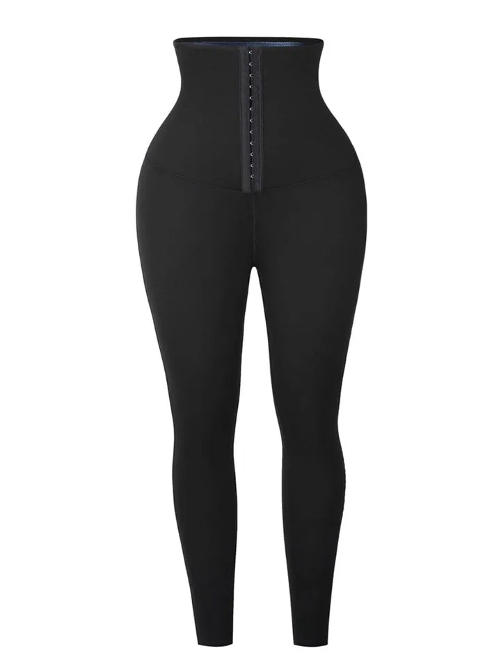 Blue Neoprene Tummy Control Leggings