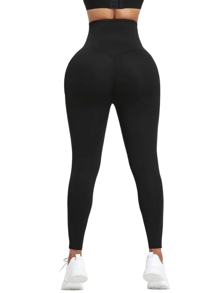 Blue Neoprene Tummy Control Leggings