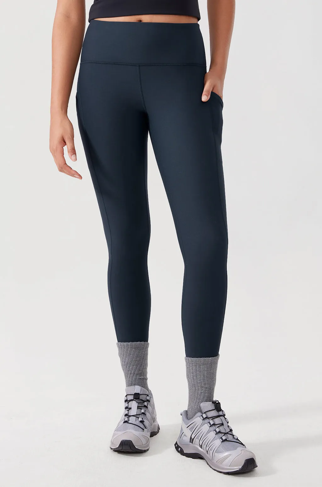 Fleece Lined Leggings with Pockets 26.5"