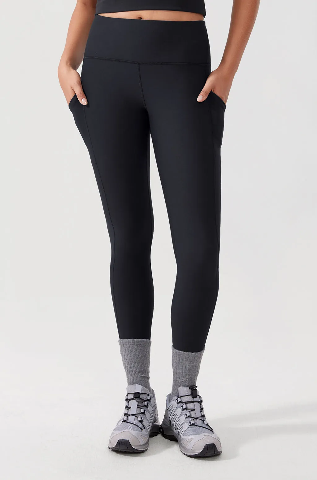 Fleece Lined Leggings with Pockets 26.5"