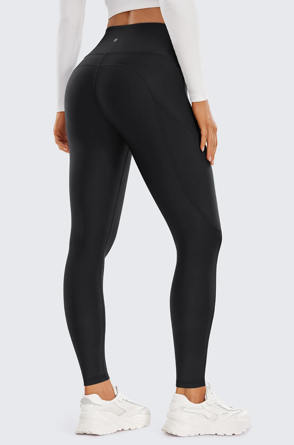 Fleece Lined Leggings with Pockets 28"