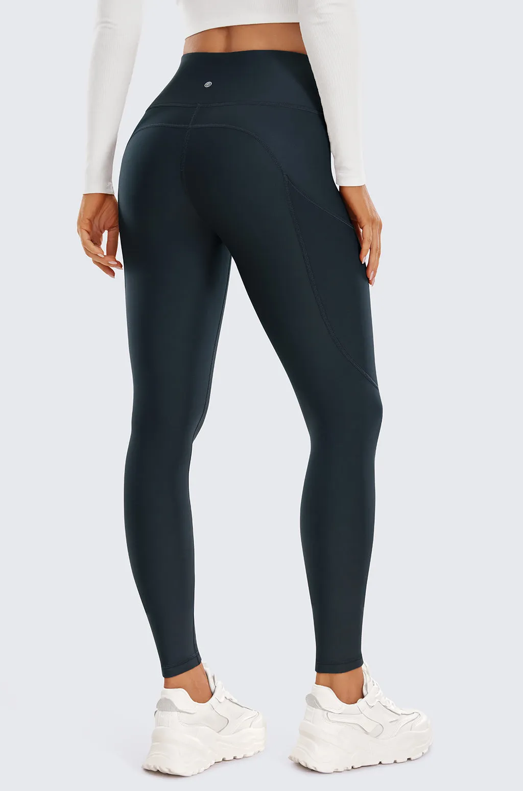 Fleece Lined Leggings with Pockets 28"