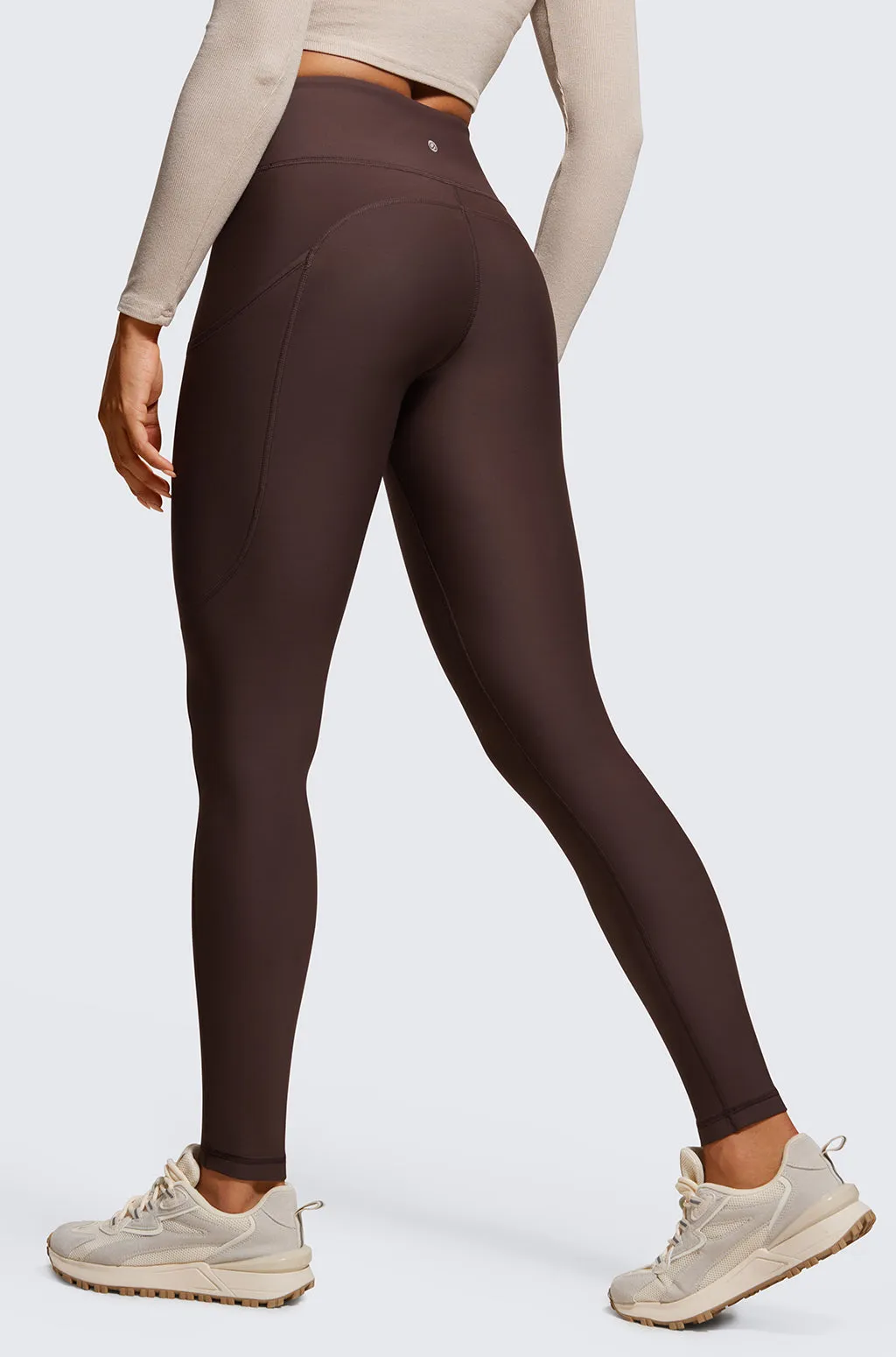 Fleece Lined Leggings with Pockets 28"