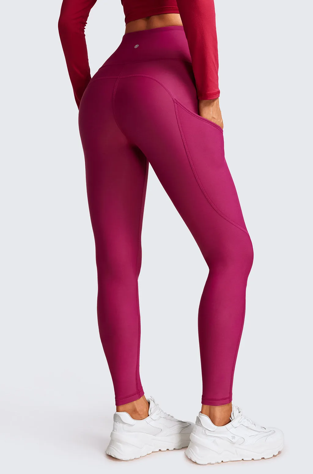 Fleece Lined Leggings with Pockets 28"