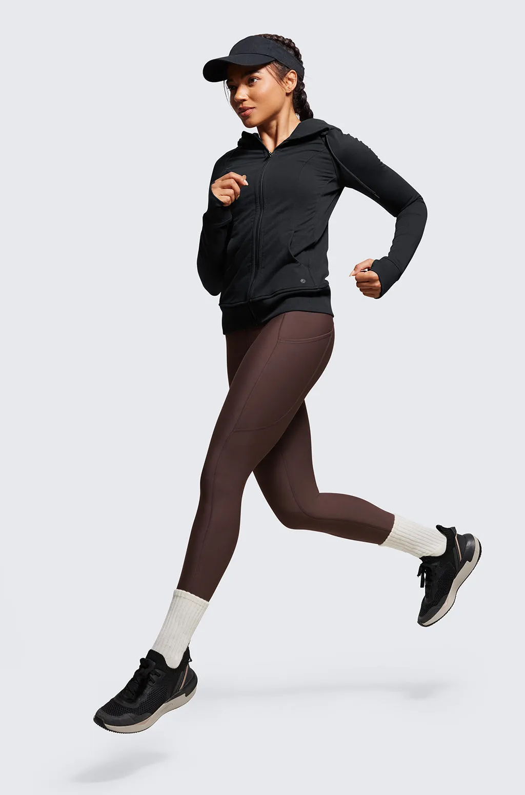 Fleece Lined Leggings with Pockets 28"