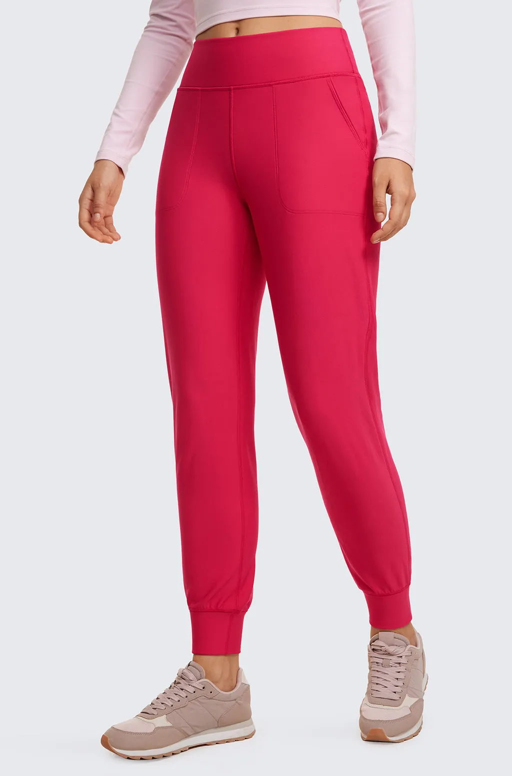 Fleece Lined Pockets Joggers 27.5"