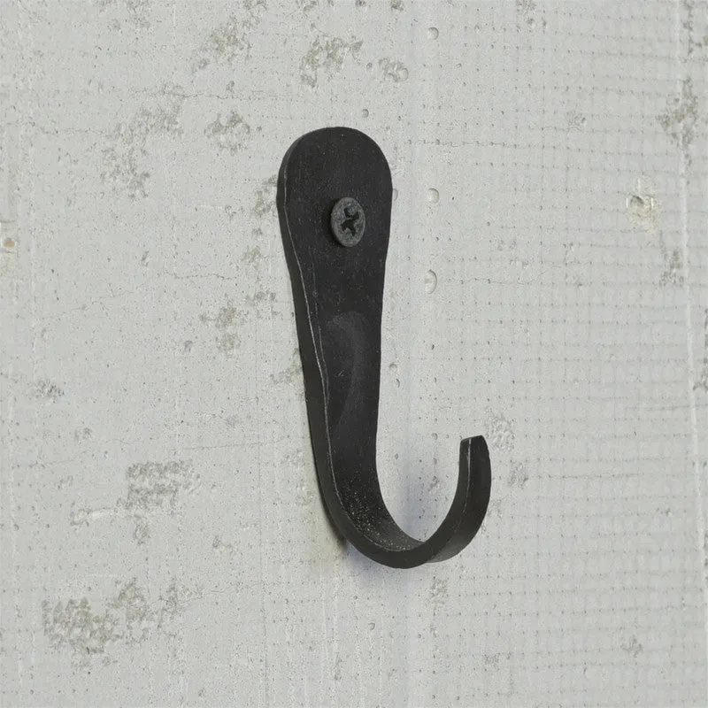 Forged Hook, Iron - Black