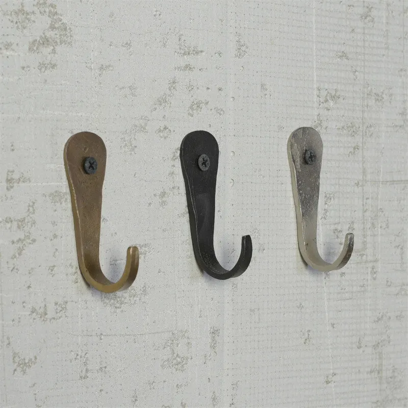 Forged Hook, Iron - Black