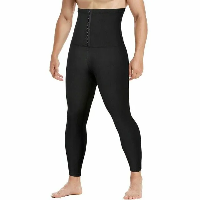 Men's Sweat Sauna Body Shaper Waist Trainer Leggings