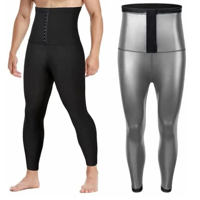 Men's Sweat Sauna Body Shaper Waist Trainer Leggings