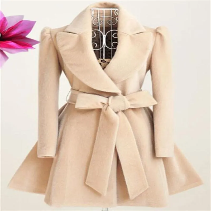 Overcoat jacket coat Flared bottom Red up to XL