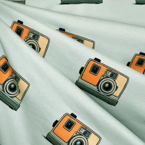 See You at Six Vintage Cameras French Terry Misty Green
