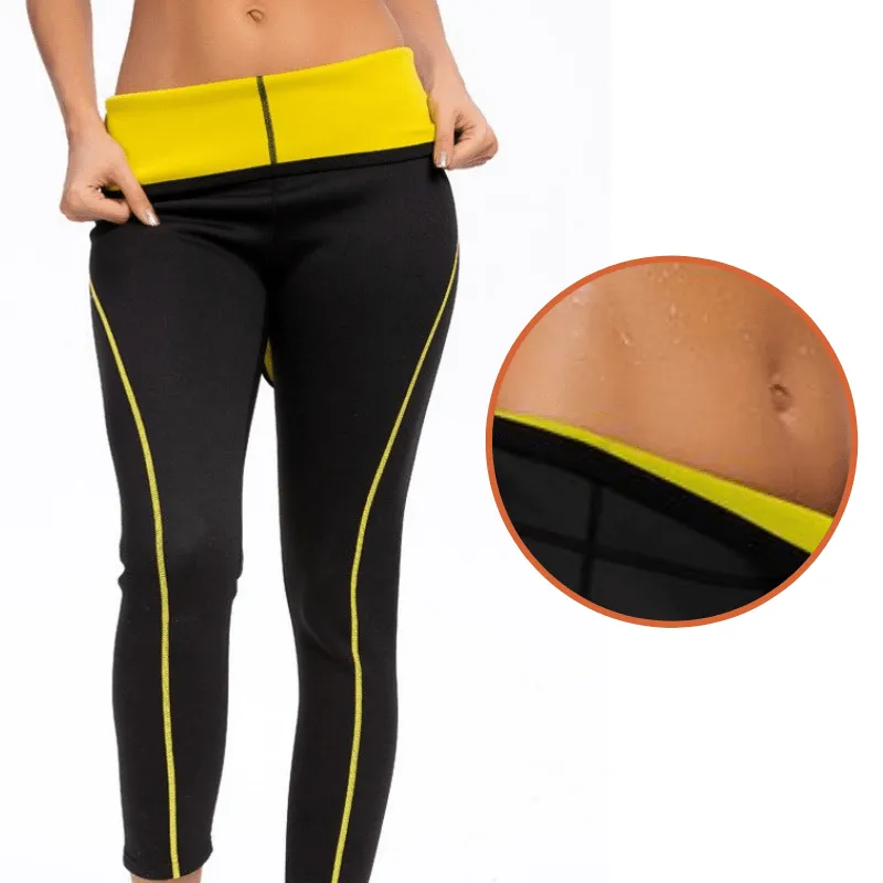 Sports Black High Waisted Gym Corset Sweat Legging For Women