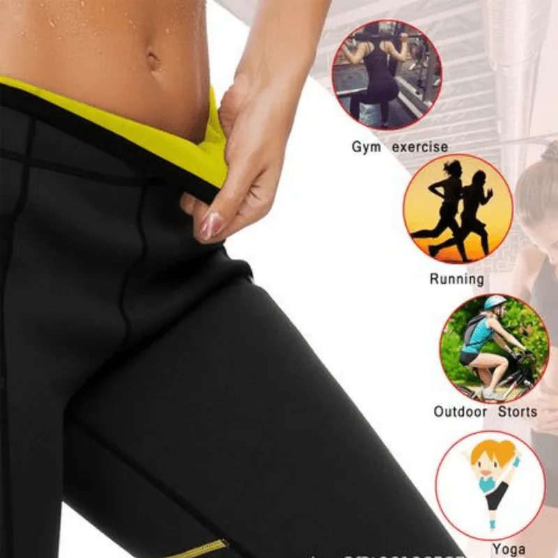 Sports Black High Waisted Gym Corset Sweat Legging For Women