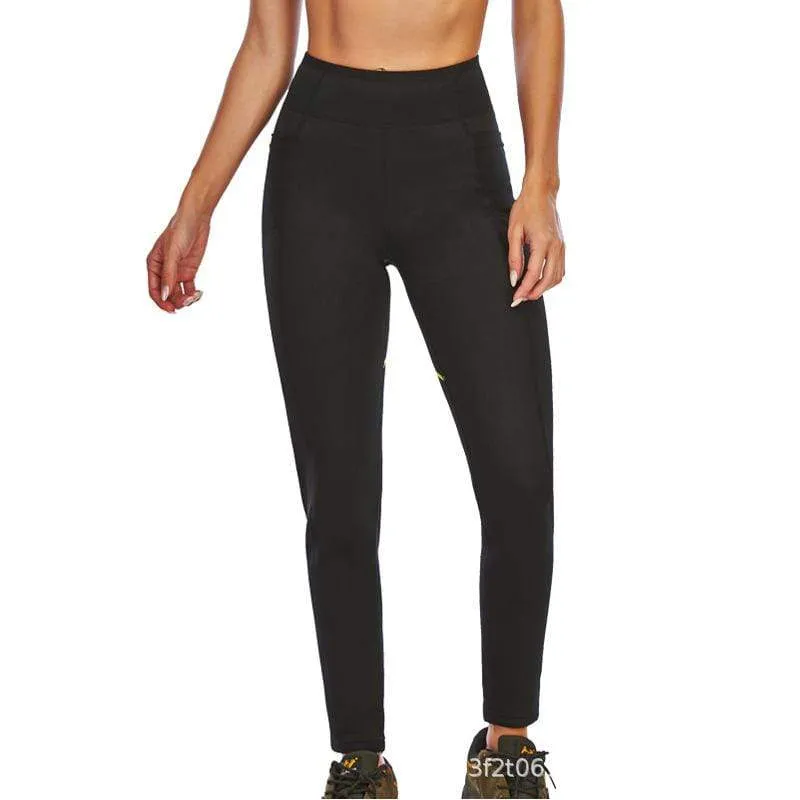 Sports Black High Waisted Gym Corset Sweat Legging For Women
