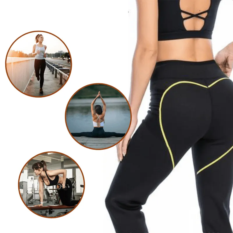 Sports Black High Waisted Gym Corset Sweat Legging For Women