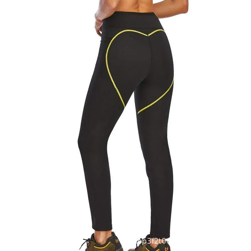 Sports Black High Waisted Gym Corset Sweat Legging For Women
