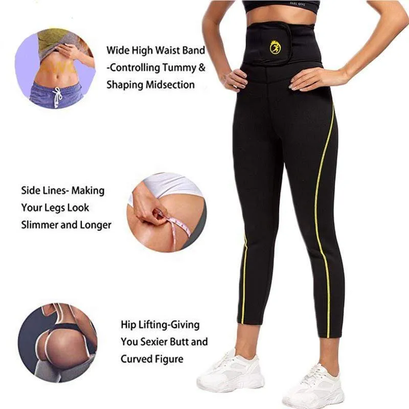 Sports Black High Waisted Gym Sweat Legging For Women