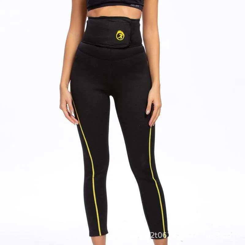 Sports Black High Waisted Gym Sweat Legging For Women