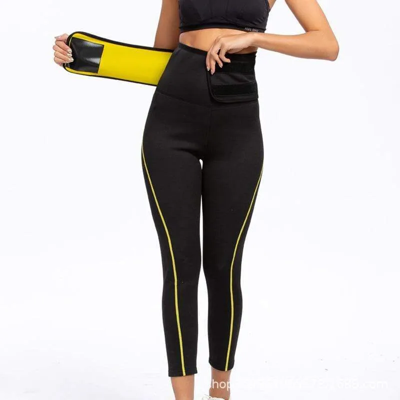 Sports Black High Waisted Gym Sweat Legging For Women