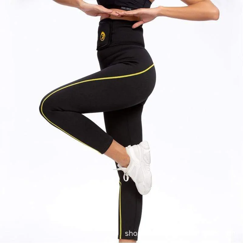 Sports Black High Waisted Gym Sweat Legging For Women
