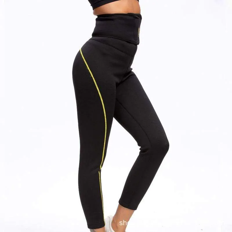 Sports Black High Waisted Gym Sweat Legging For Women