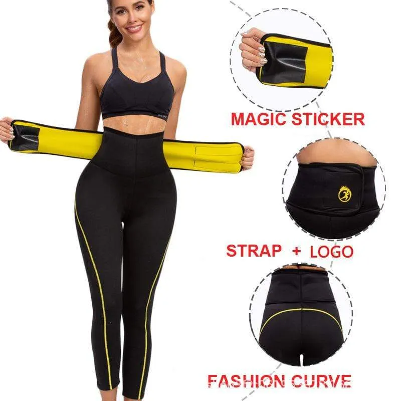 Sports Black High Waisted Gym Sweat Legging For Women
