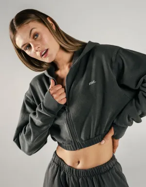 W23 Cropped Hoodie - Ash