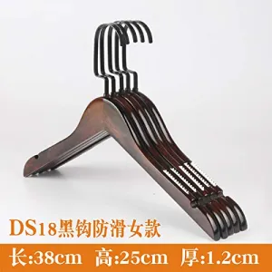 Xyijia Hanger Adult Retro Clothes Shop Hangers Wooden Clothes Solid Wood Men Women's Clothing Rack Hanger Skid Pants Clip